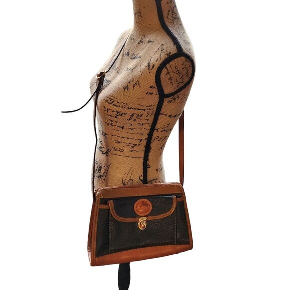 Vintage Leather Crossbody Purse Womens SZ Medium Retro Academia Pebbled Leather - Picture 6 of 7